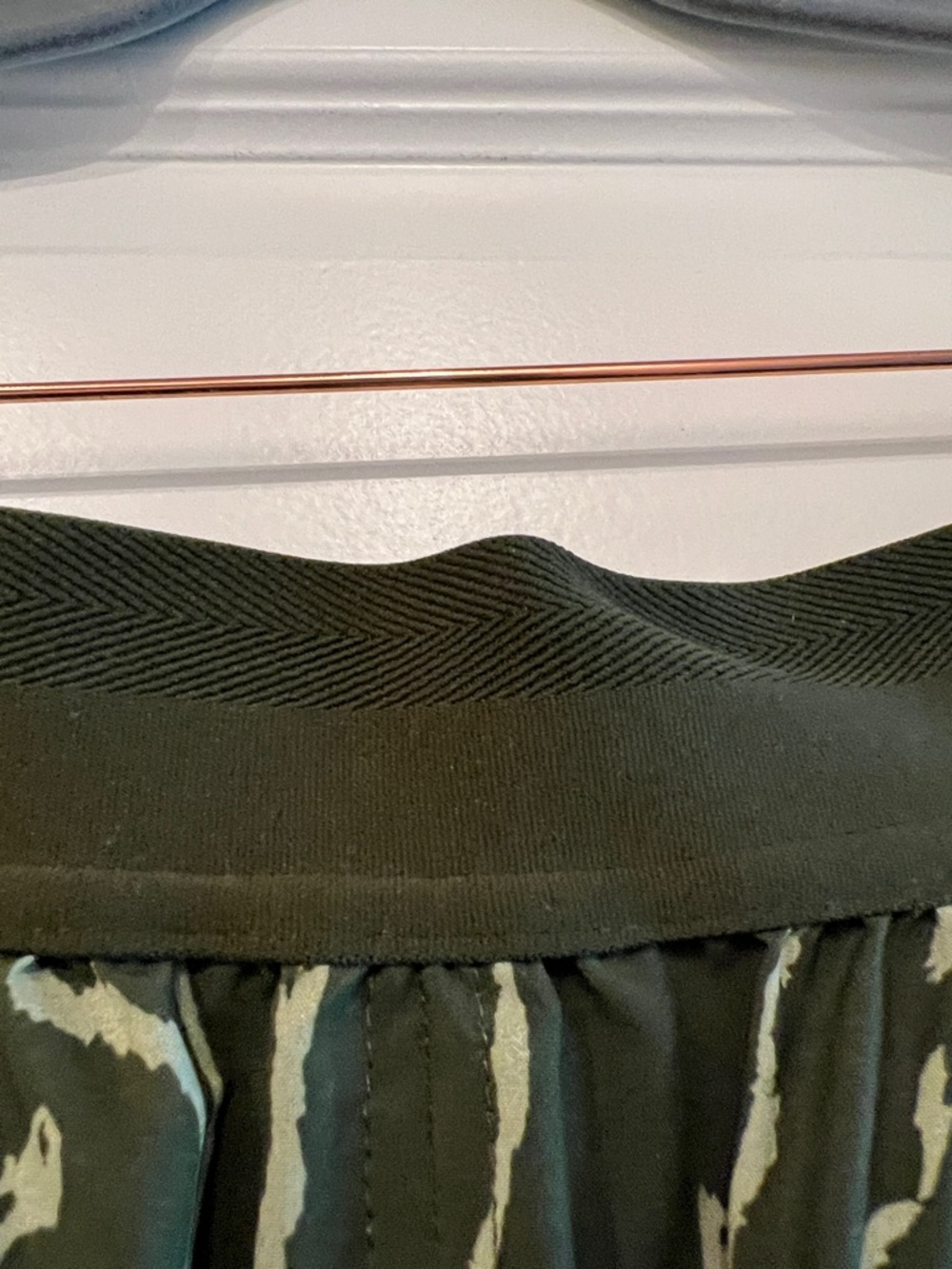 Athleta Dark Green A-Line Skirt with Mint Abstract Print - Picture 8 of 10